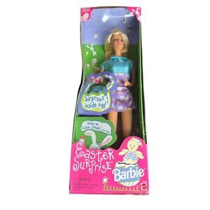 New in Box Barbie Easter Surprise Special Edition Mattel 1998 w/ Easter Egg